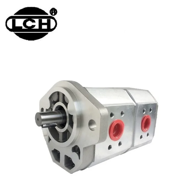 LCH double oil tandem gear pump hydraulic tandem oil gear pump