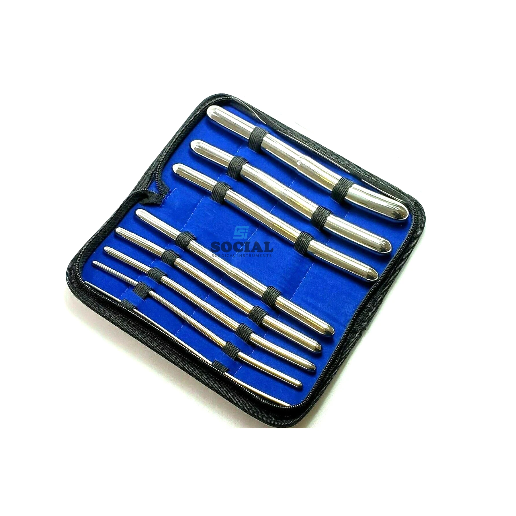 
Premium Hegar Dilator Set Uterine Urethral Diagnostic Surgical Sounds 8Pcs 