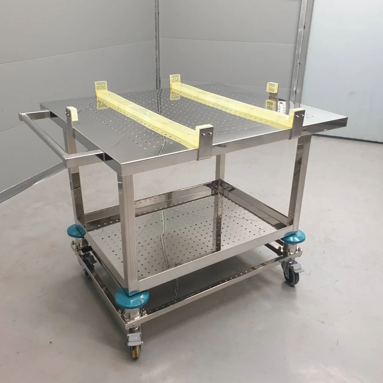 
double layer labs table trolley for medical 
