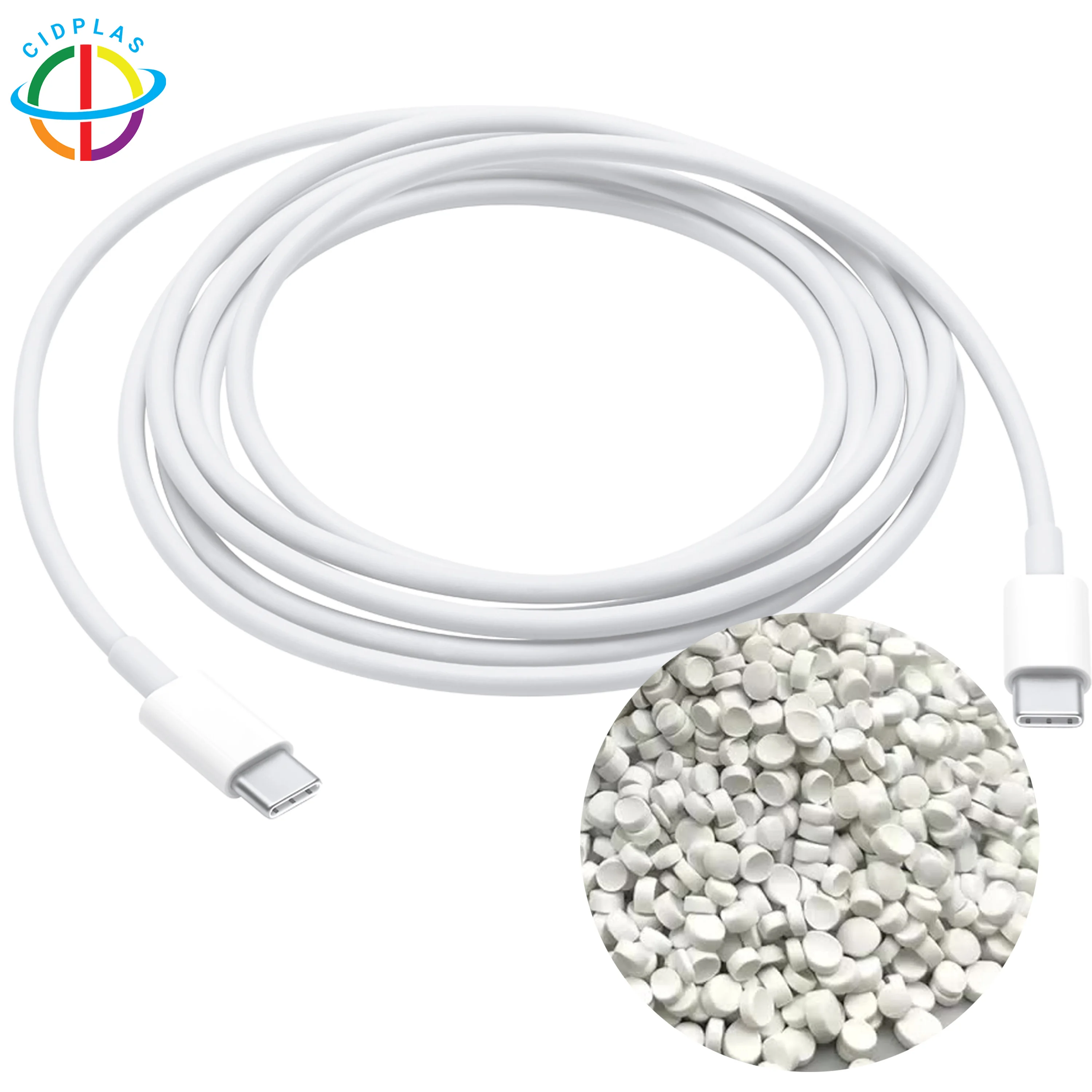 Непрозрачные белые ПВХ гранулы для оболочки кабеля наружная изоляция расширяемый девственный Композит на заказ проводов и кабелей