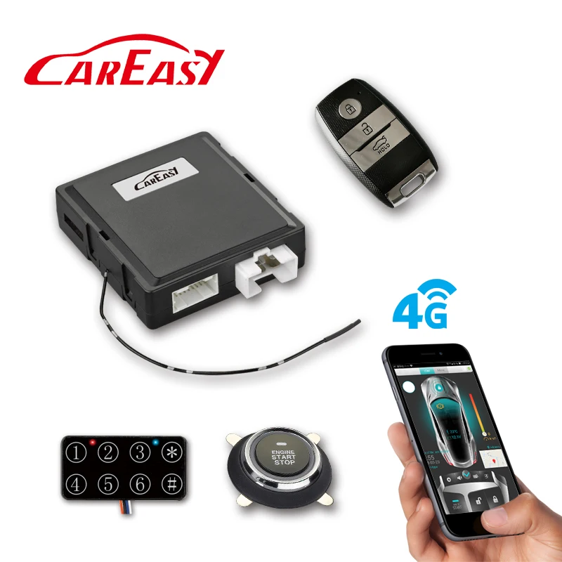  Высококачественная система дистанционного запуска без ключа PKE 4G GPS/GSM приложение для смартфона автомобильная сигнализации и