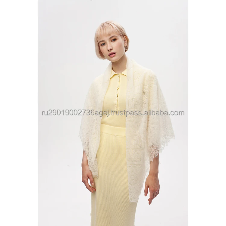Quality women knitted shawls for autumn/winter the original Orenburg goat down knitting reliable supplier down knitwear