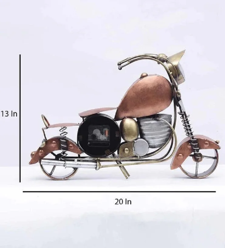 BIKE WATCH SMALL 3' TABLE DECORE Amazon Hot Selling Decorative Metal Antique vintage Luxury Party Office Home Table decoration