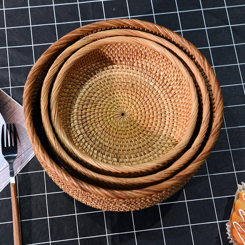 Wicker Basket Rattan Basket Bowls Handmade Rattan Baskets
