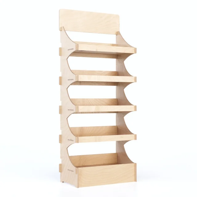 Best Quality  Interlocking Versatile Light Customizable Wooden Wine Display Rack for Wholesale