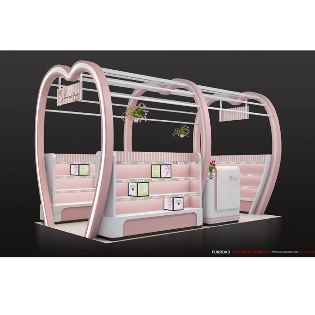 Роскошный дизайн киоска для косметики/деревянный витрина макияжа торгового центра