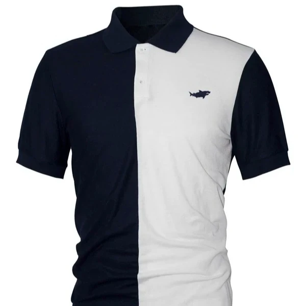 Men Custom Print Two Tone Polo Shirt  top quality printed design polyester sublimation Unisex golf shirts casual Sublimation