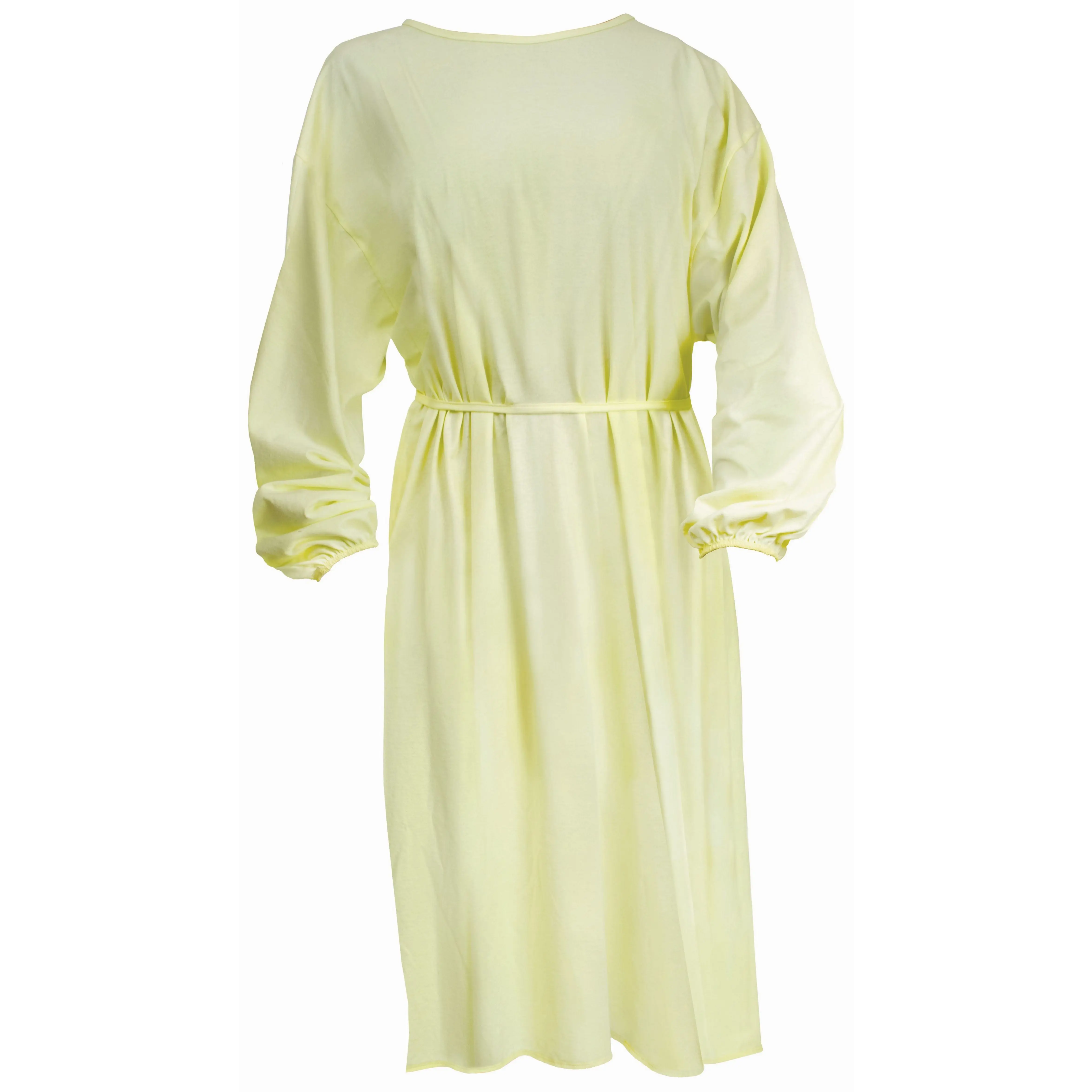 Защитное платье одного размера подходит для большинства желтых нестерильных одноразовых эластичных запястья