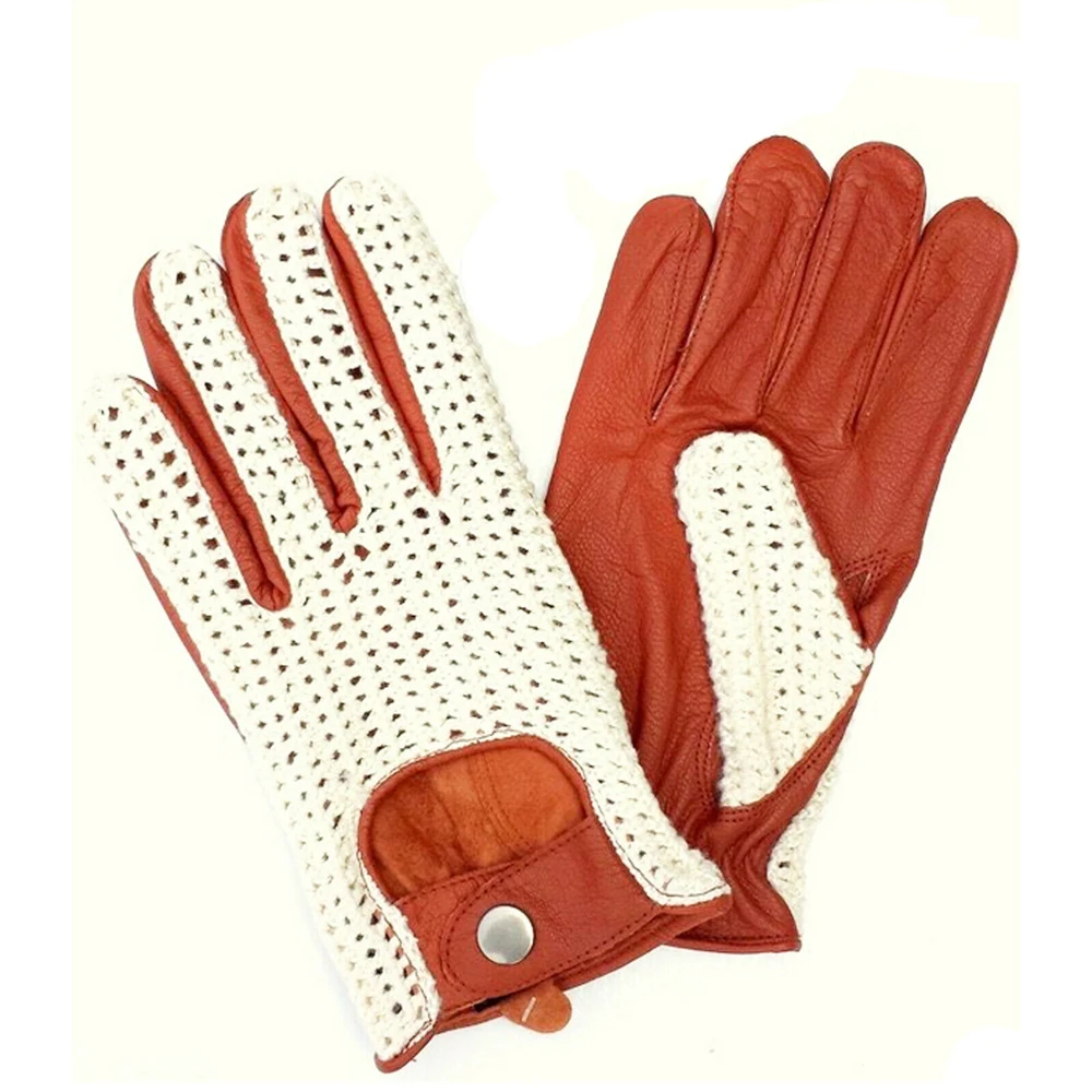 Fashion Leather Gloves Fashion Winter Warm Lady Deerskin Driving Leather