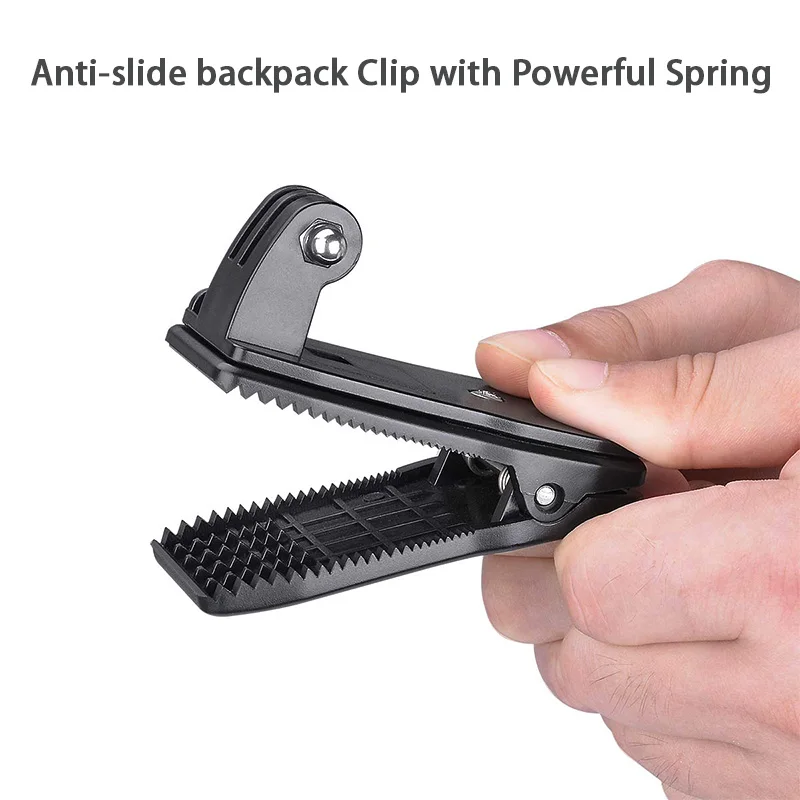 Factory Price Action Camera Accessories 360 Degree Rotation Clip with adapter and screw(2pcs) for Gopros hero 8 7 6 5 4 3+ 3 2 1