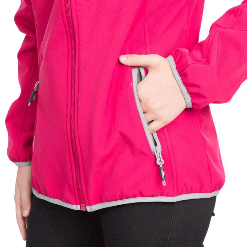 Hot Sales Custom Women Sports Softshell Jackets Black Outdoor Waterproof Soft Shell Jacket With
