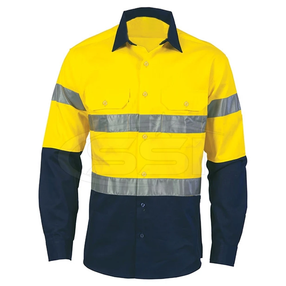 Wholesale Excellent quality Work wear high visibility safety reflective shirts for men