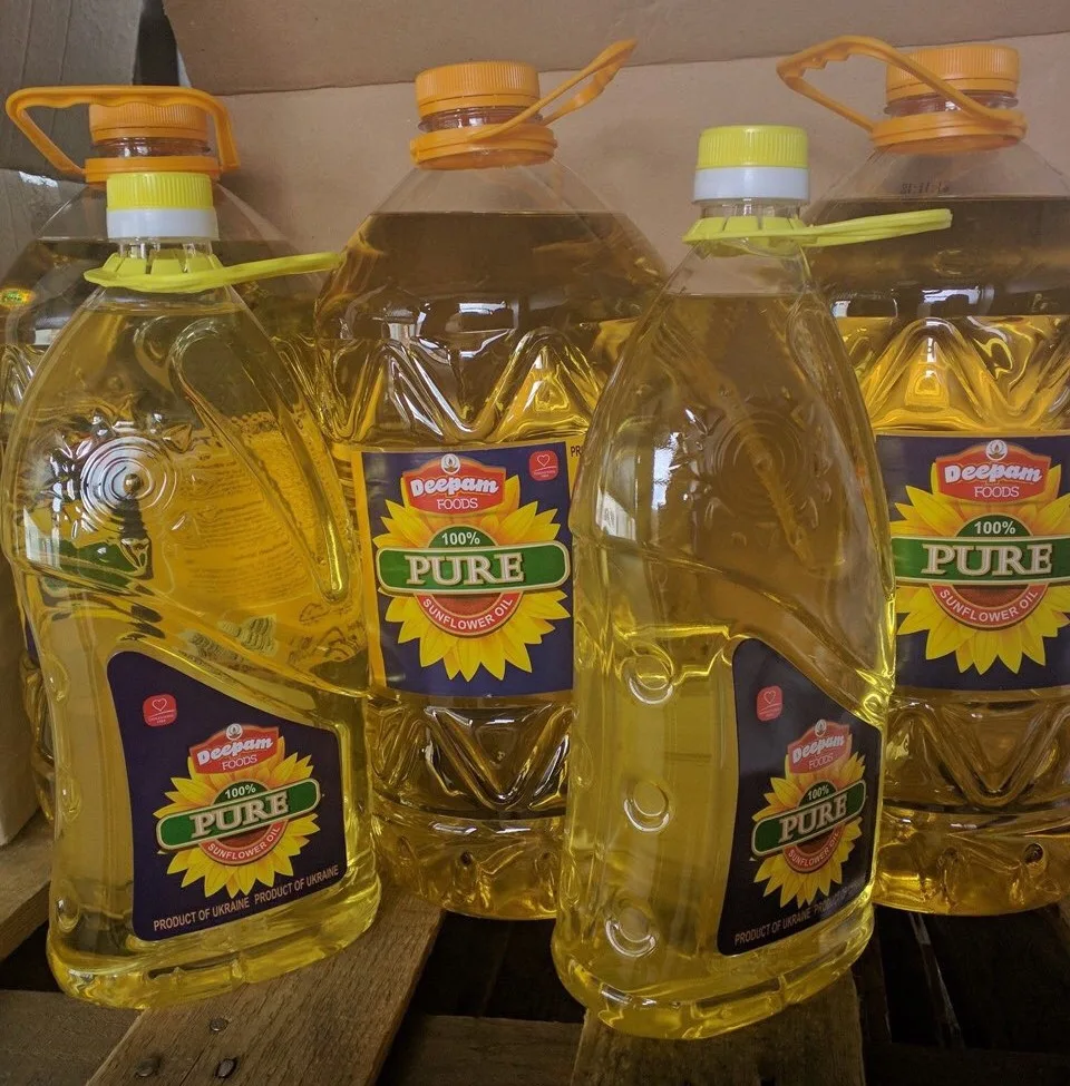 
Refined deodorized sunflower cooking oil from Ukraine in pet bottles and 24 ton flexitanks 
