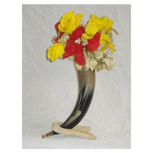 unique concept of home decor made with buffalo horn flower vases in multicolor finished for home decor flower vase