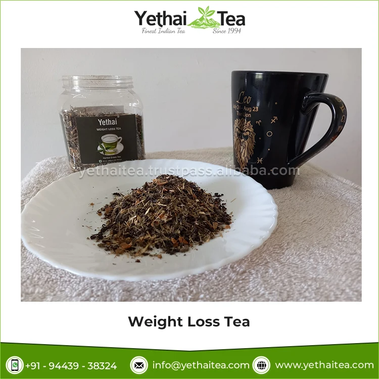 100% Natural & Organic Blended Fresh Weight Loss Slimming Herbal Green Tea Loose Leaf Tea Powder for Men & Women