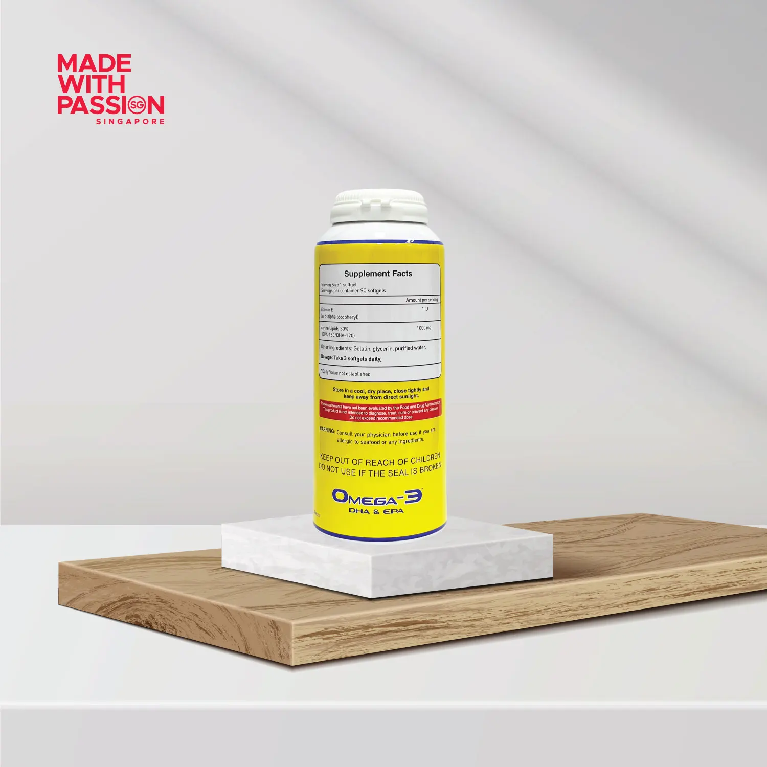 Top Quality Halal Mercury Free Antioxidant Fish Oil Capsules with DHA & EPA Healthcare Supplement Softgel Fish Oil Capsules