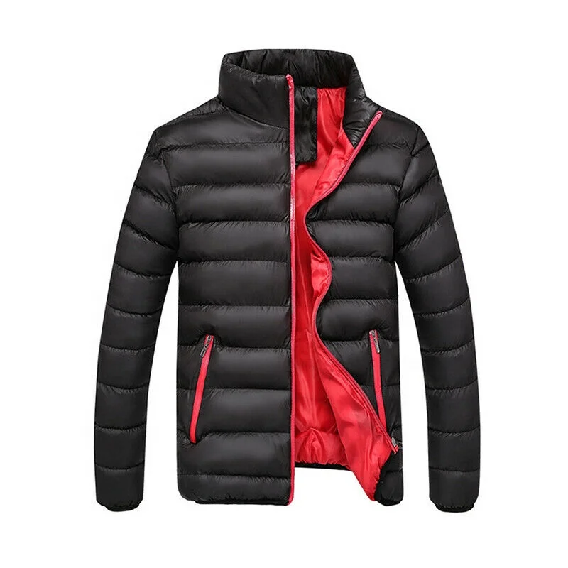 
Fashion Men Winter Coat Padded Thick Jacket Zipper Long Sleeve Outerwear 