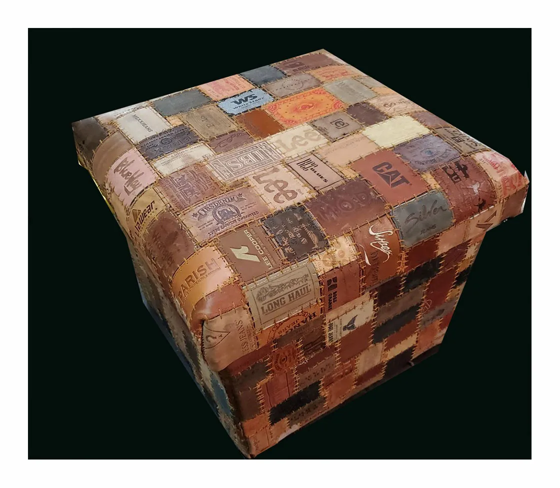 HAND MADE STORAGE POUF OTTOMAN