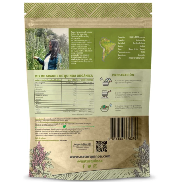 Quinoa real premium organic royal quinoa mixed grain. Kosher,Hala, Organic Certification.