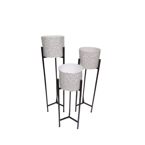 Flower Pot Steel Cheap Gold Indoor Stand Cast Iron Metal Wholesale Garden Planter Plant Flower Pot For Plants