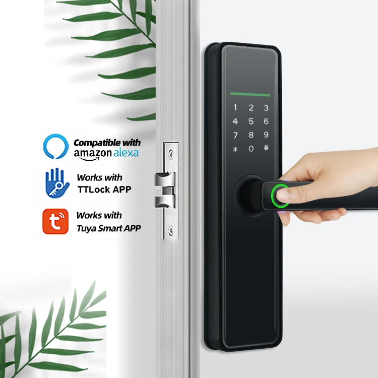High Security Anti Theft Smart Door Lock Intelligent Electronic Fingerprint Wifi App Smart Lock For Hotel And Smart Home