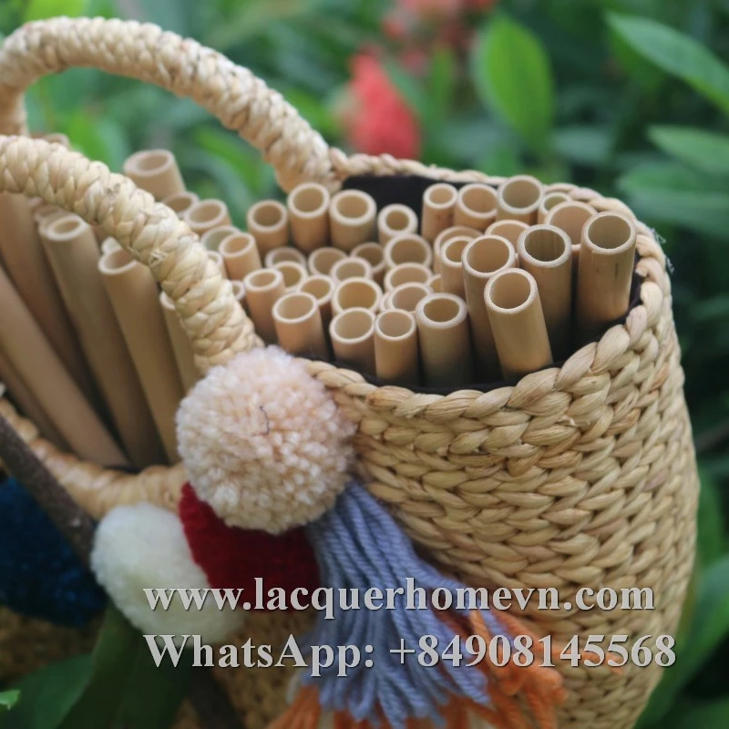 20cm bamboo straws biobased edible straws 100% natural bamboo drinking straws