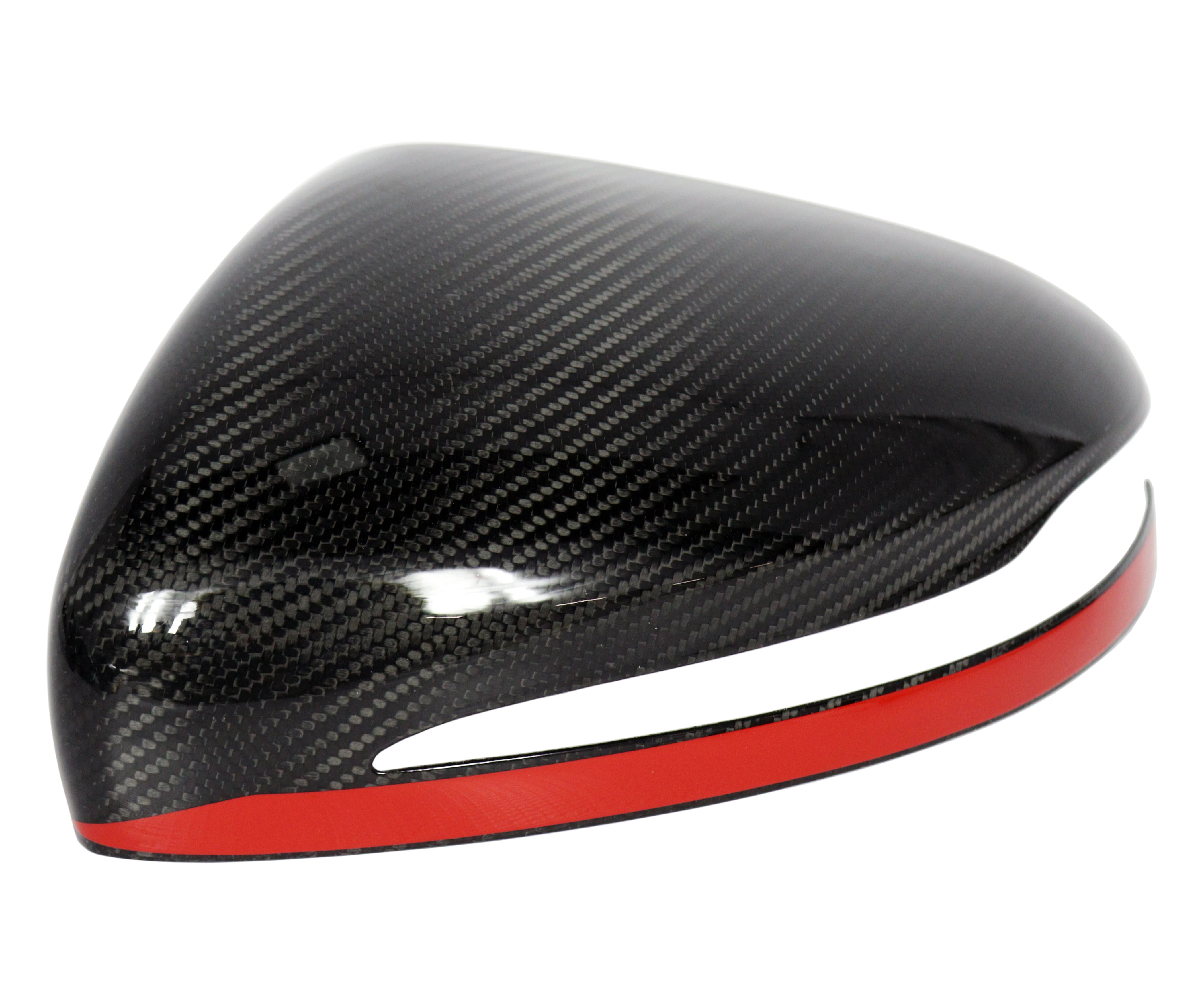 Carbon Fiber Red Strip Side Mirror Covers made for Mercedes W463A W464
