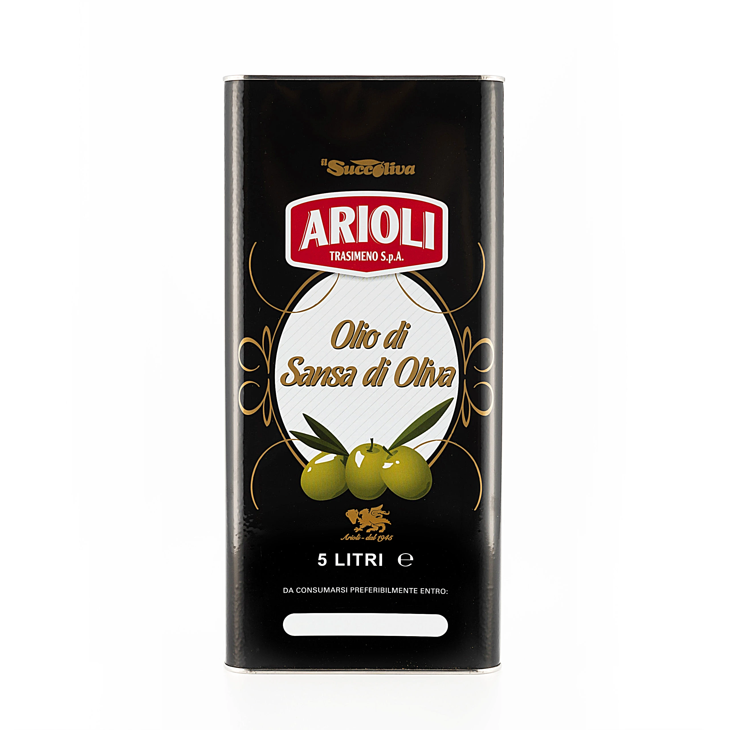 Stardard grade Olive Pomace Oil ARIOLI IL SUCCOLIVA for cooking or frying  5Lt.
