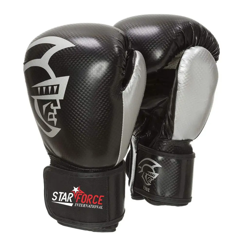 Fashion PU Leather Boxing Gloves for Training Martial Arts New Black Red OEM Logo Thai Color Material Adults People Origin Type