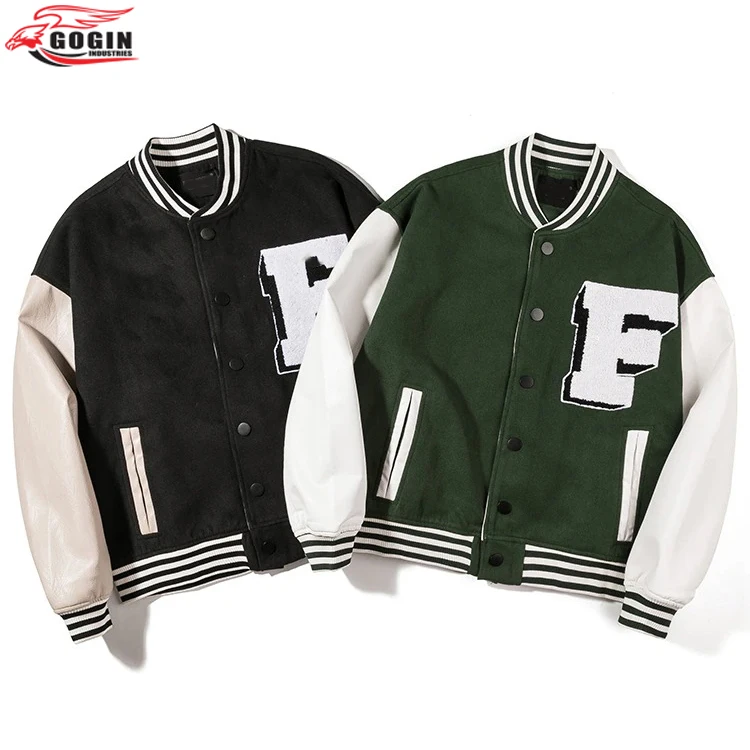 2022 Hip Hop Embroidery College Jackets Mens Patchwork Color Block Bomber baseball Jacket Women Baseball Coats Unisex