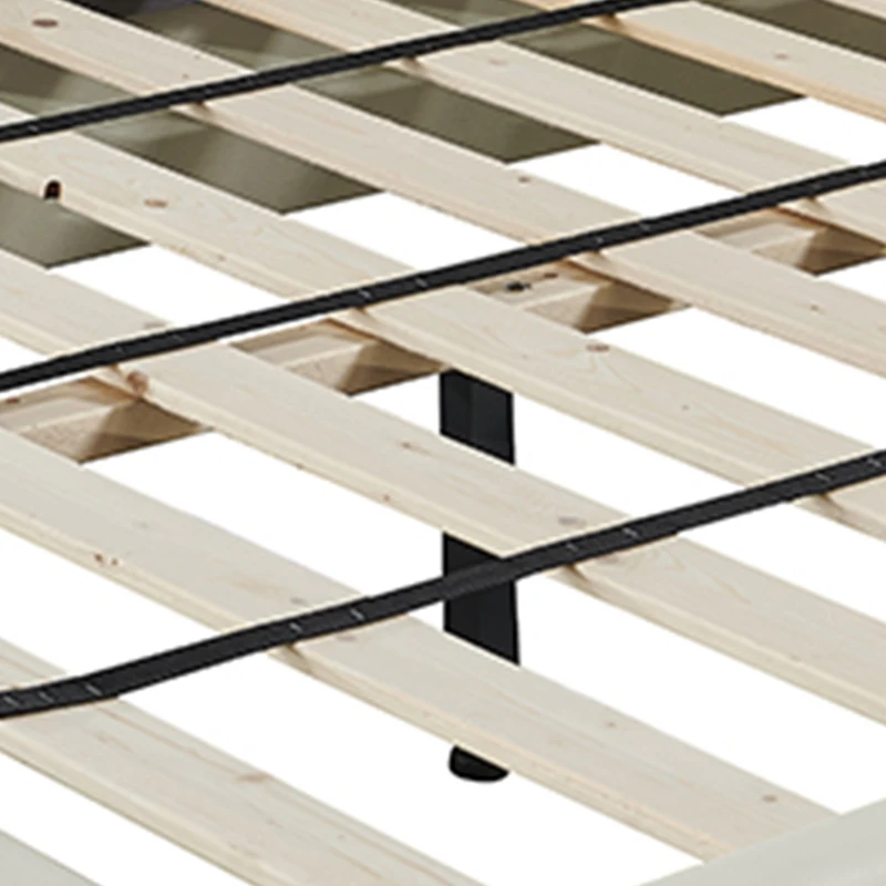 Luxury solid wood upholstered furniture king size platform bed frame set