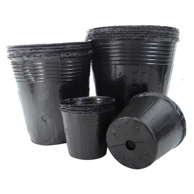 Factory Wholesale Permeable Indoor Outdoor Black Thickened nursery Plastic Pots for Plants Flowers 1000Pcs