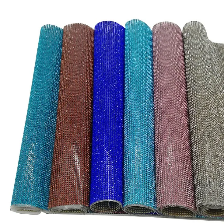 24x40cm Rhinestones crystals   net mesh trimming for dress and shoes