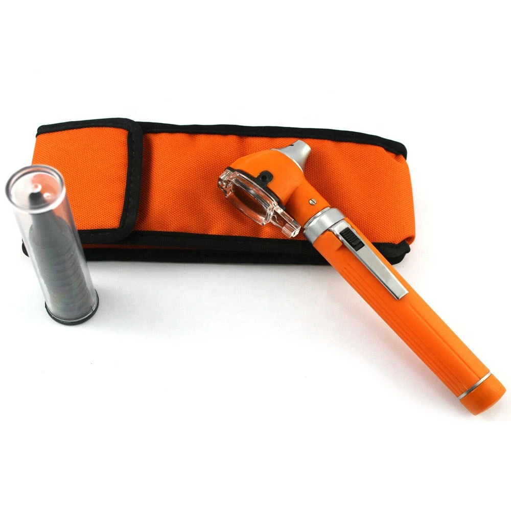 OTOSCOPE MINI FIBER OPTIC ORANGE COLOR POCKET MEDICAL ENT DIAGNOSTIC OTOLOGIST SURGICAL MEDICAL DIAGNOSTIC INSTRUMENT    MGI-20