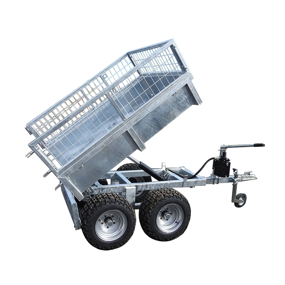 
Small ATV Farm hydraulic 6 ton hook lift tipper dump trailer / container carrier lifter for tractor 
