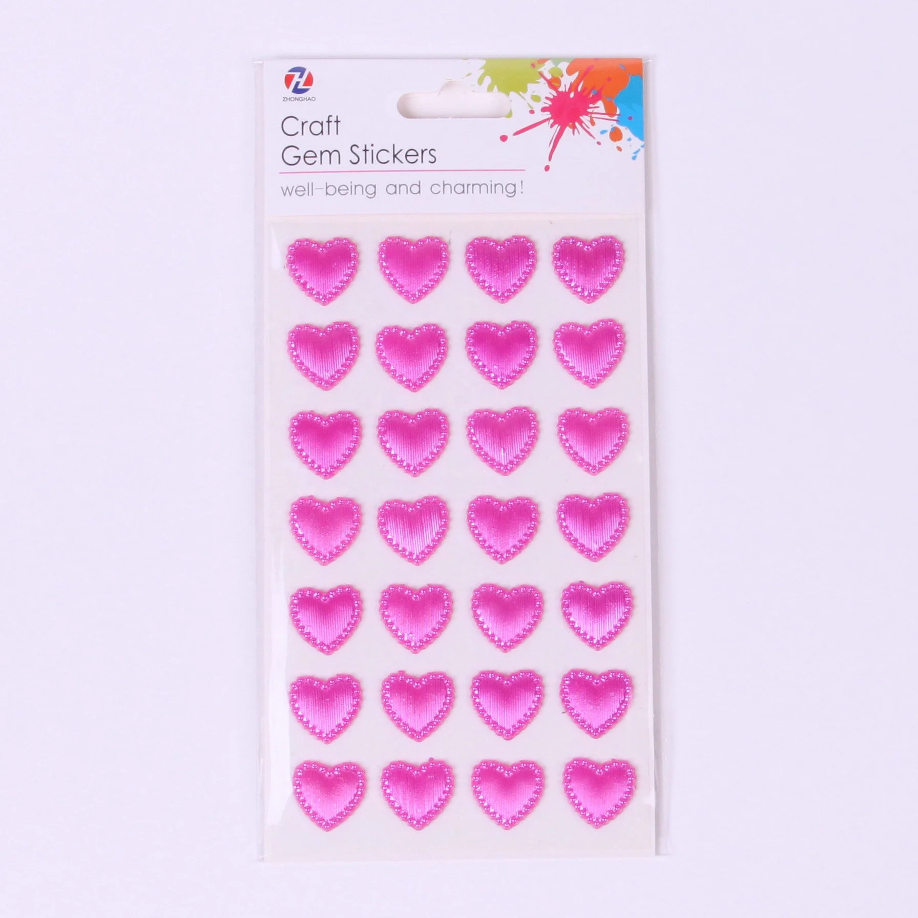 Wholesale Custom Crystal Pearl Rhinestone Sticker heart sticker Self Adhesive Pearls for Face Makeup