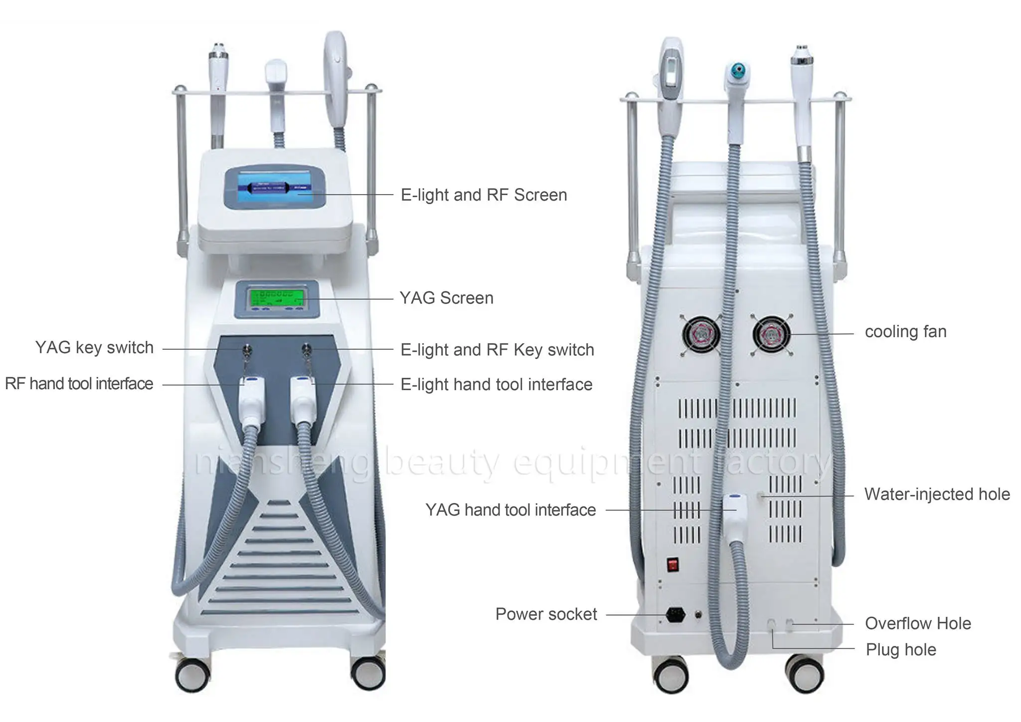 Multifunction IPL+Elight+ OPT   hair removal machine Hair Removal Laser Beauty Equipment For Blood Vessels Removal
