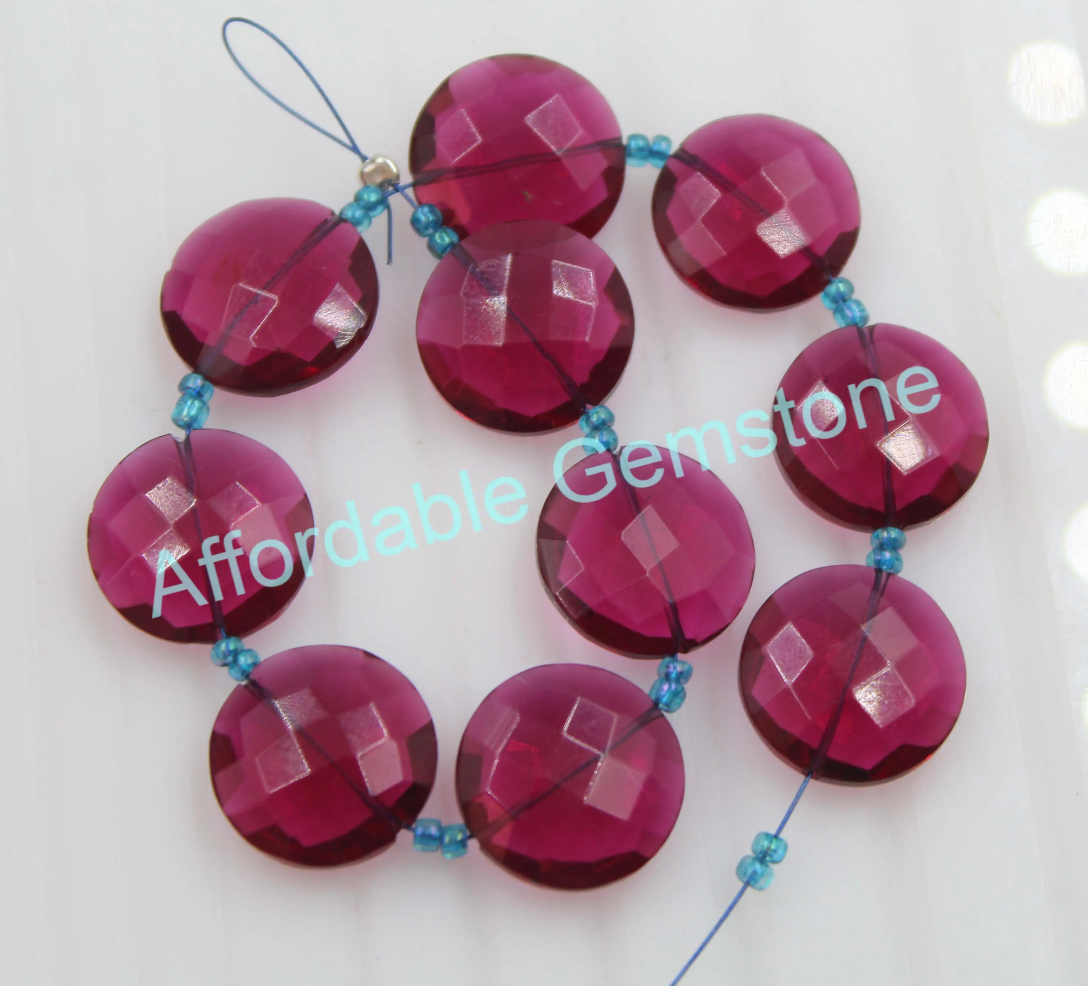 Ruby lite quartz round shape polished gemstone top drilled gemstone high quality stone loose beads faceted stone healing crystal