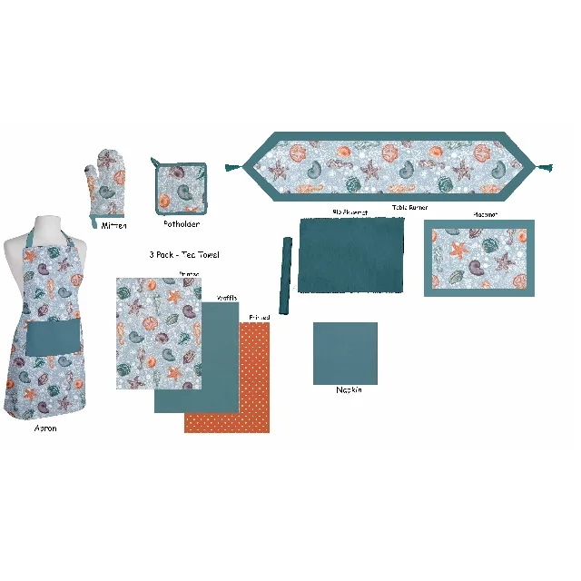 Customizable 100% Organic Linen Kitchen Pinafore Floral Tree Pattern Cooking Waist Bib Women Promotional Abstract Girl Design