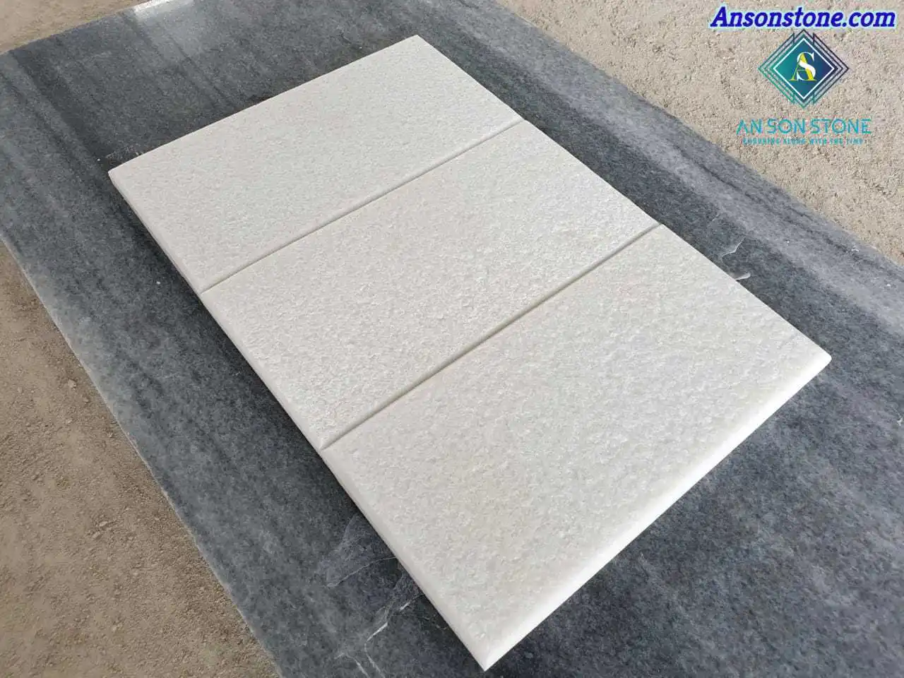 Самая дешевая цена Белая Мраморная втулка молотковая настенная плитка 40 см x от прямого производителя AN SON CORPORATION