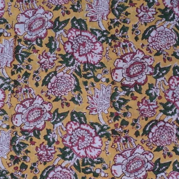 Cotton Material textile printed fabric | Block Printed Fabric For Women Dress