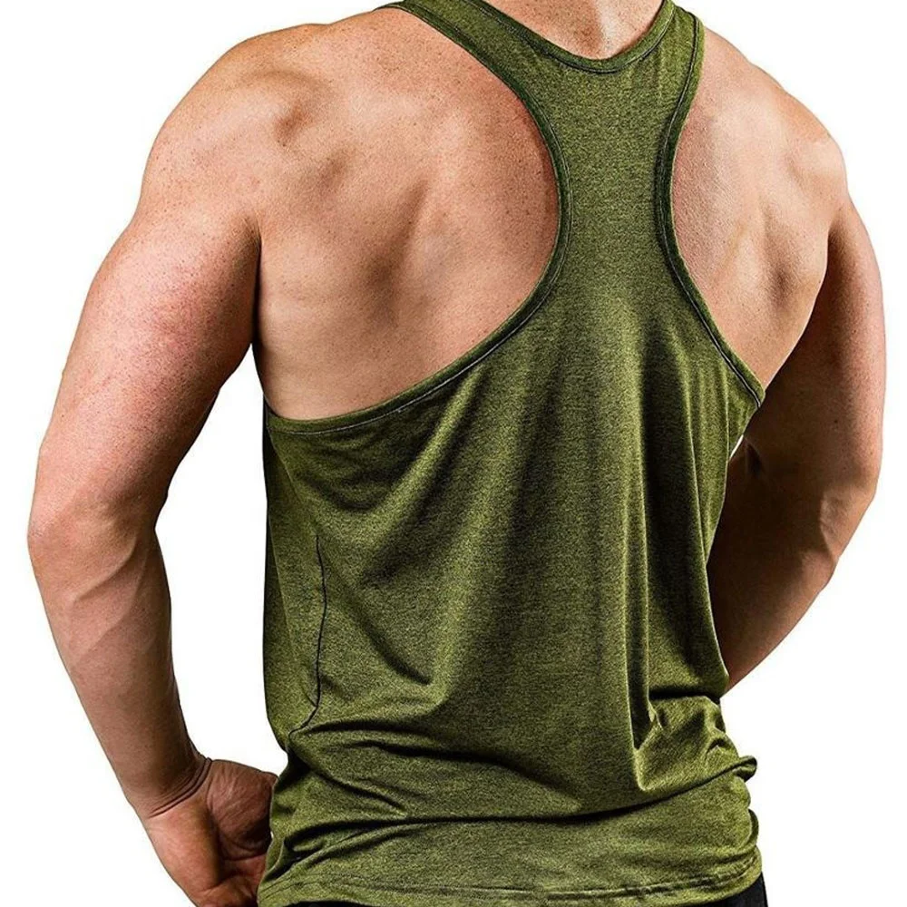 Cotton/Polyeter Men Cotton Workout Singlet Gym Tank Top Casual Fitness Print XXL OEM Style Time Full Strechable Fabric Pattern
