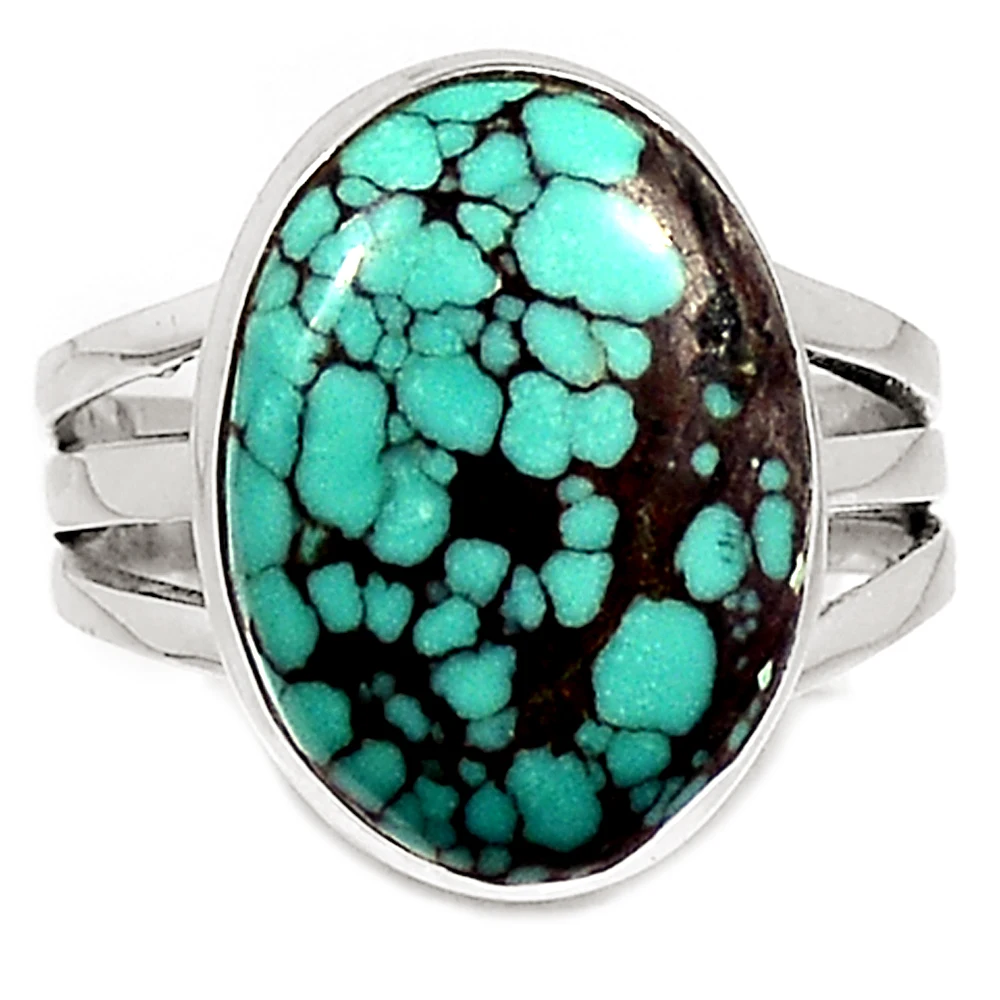 Кольца из настоящего тибетского бирюзового камня, серебро 925 пробы, в наличии оптом, индийский производитель