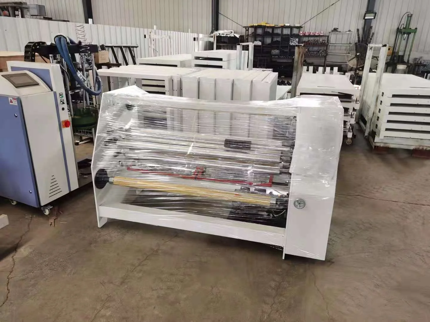 PVC MDF Longitudinal Cutting Outgoing Rewinding Roll Slitting Machine