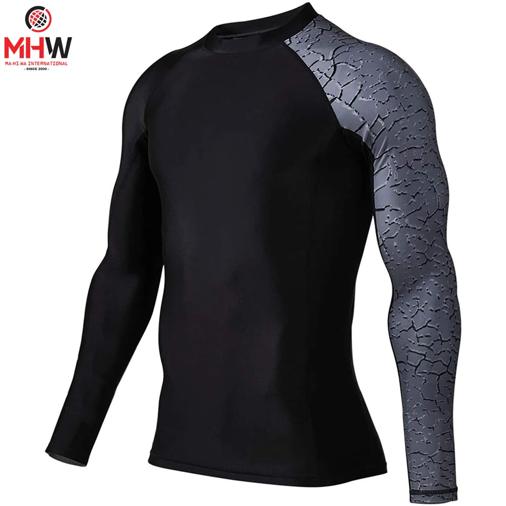 Men 3D Rash Guard Compression Shirt Quick Drying Fitness Clothing MMA Fashion Rash Guard