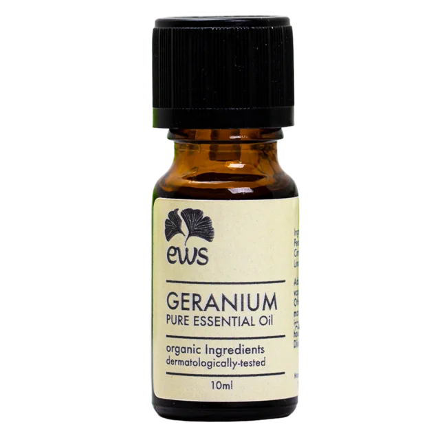 Premium Organic Pure Geranium Essential Oil for Body Massage or Home Care to Relieve Stress & Anxiety