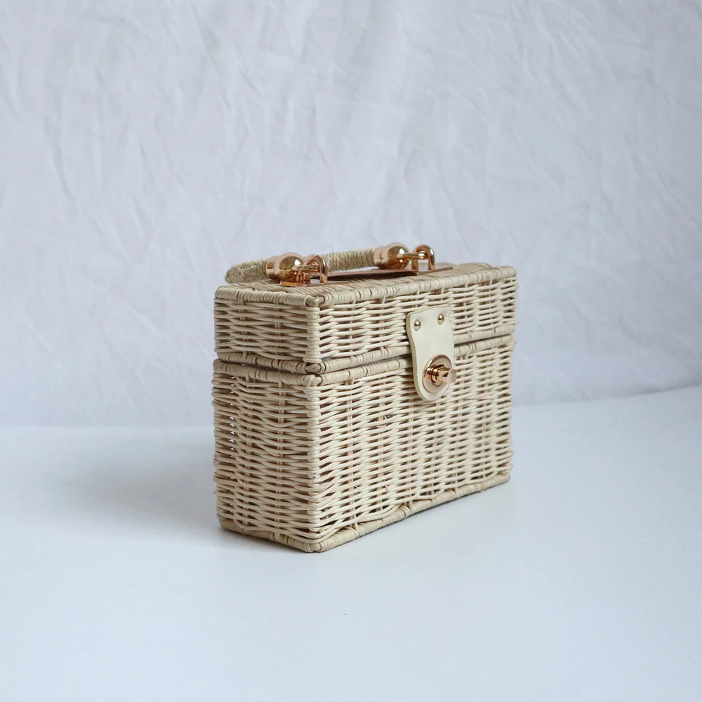 Paper Rope Cross  Slung Grass Woven Small Fragrant Wind Spot Manual Cane Handmade Bag