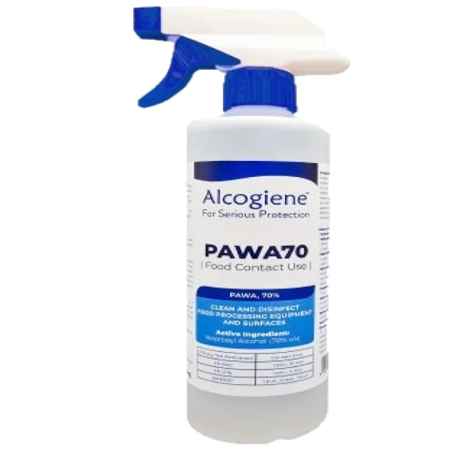 PAWA70 is Food Safe   Clean  and Disinfect  liquid  for Food Processing Equipment and Surfaces