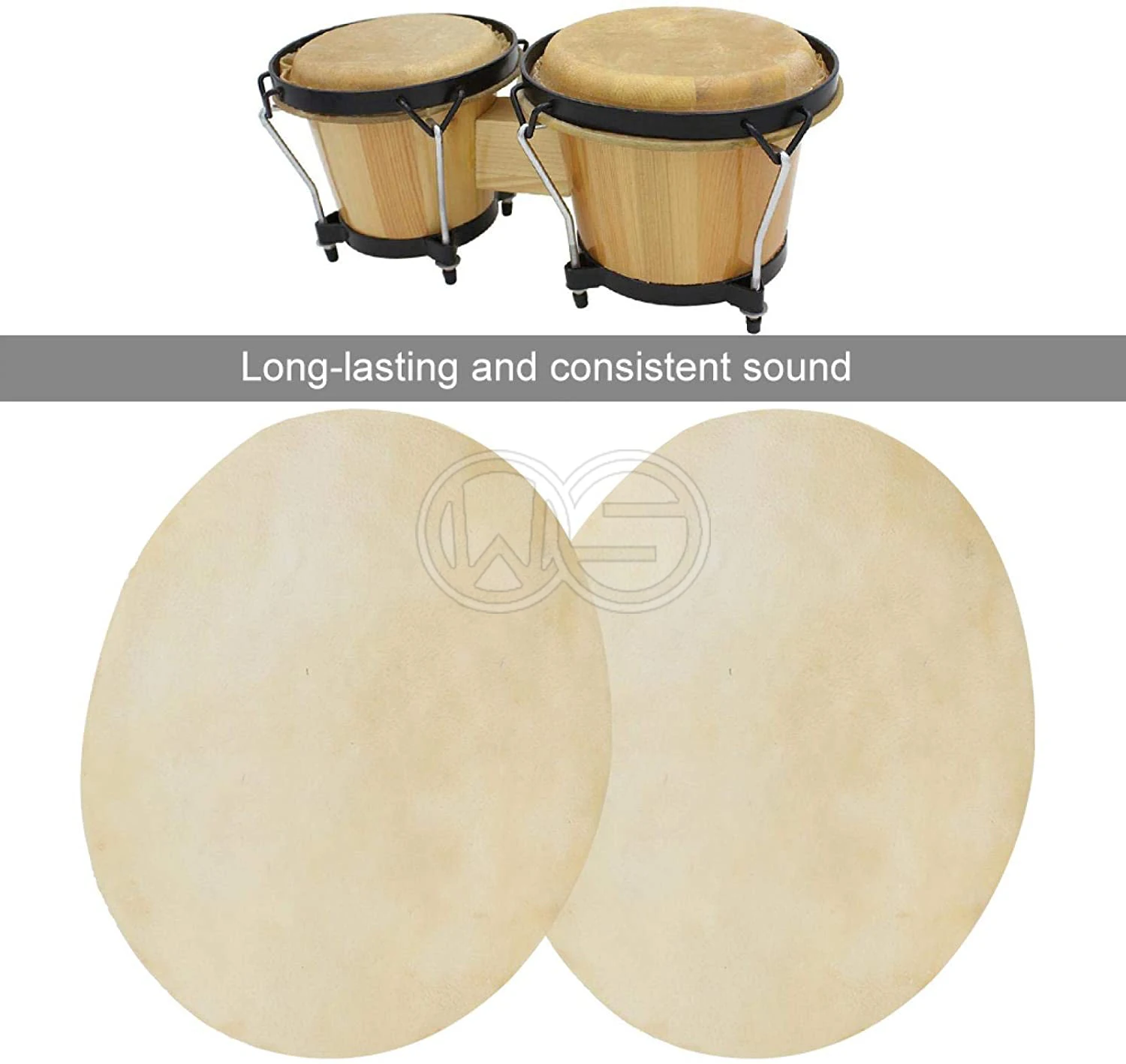 Барабанная головка Бонго барабанная с постоянным чистым звуком из кожи буйвола толстый прочный аксессуар для барабана Африканский