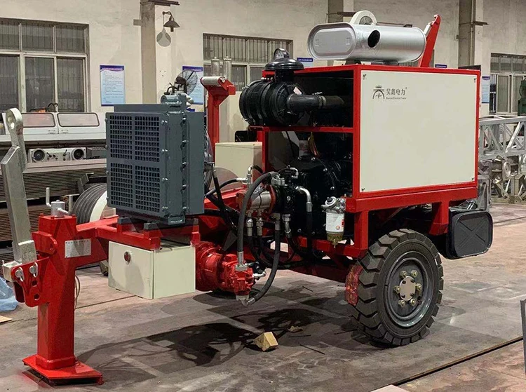 50kN Cable Stringing Equipment Hydraulic Cable Puller Stringing Puller Machine for OPGW